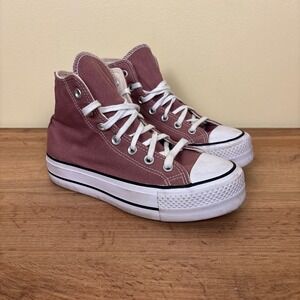 CONVERSE Chuck Taylor All Star Lift Platform Canvas Sneakers Saddle Women Size 6